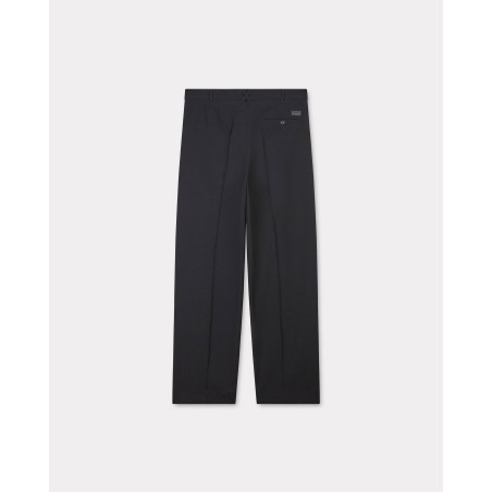 Pantalon de tailleur plissé en laine vierge